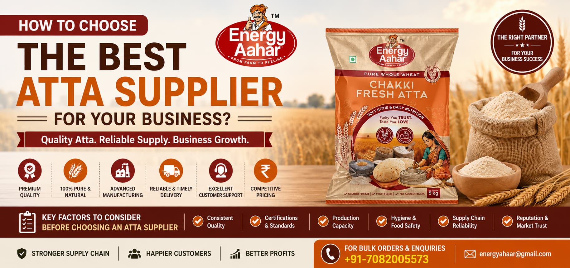 Best atta supplier for your business guide showcasing premium wheat flour, quality atta manufacturing, reliable wholesale supplier, food safety, and consistent supply